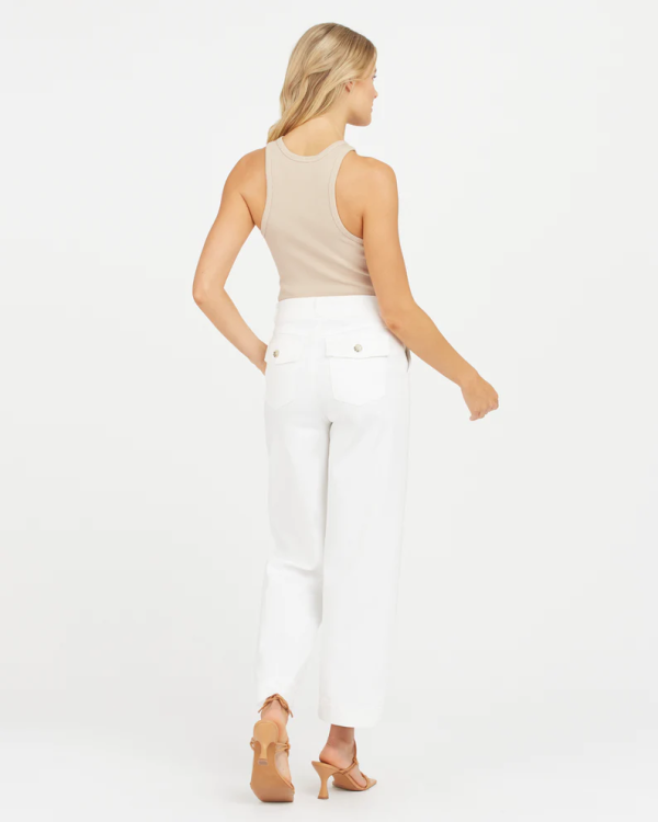 SPANX Stretch TwiIl Cropped Wide Leg Pant Online now