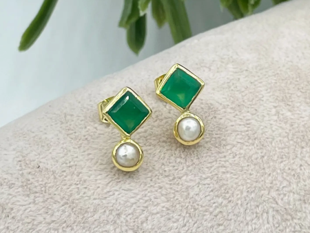 Pearl & Stone Studs Hot on Sale