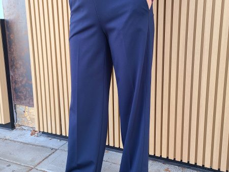 1751054 Kathryne Navy Wide Leg Trouser Sale