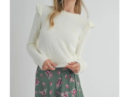 Abigail Ruffle Trim Sweater For Cheap