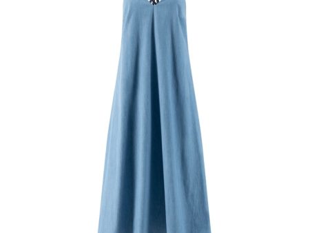 FP5185 Faded Denim Slip Dress For Sale