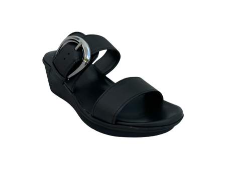 Rabia Black Wedge Slide Online Sale