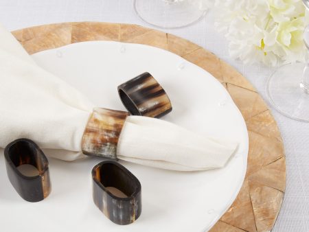 Oval Horn Napkin Rings - Set of 4 Sale