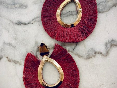 Flair Hoop Merlot Earrings For Discount