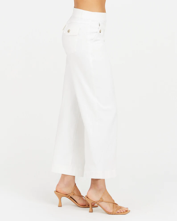 SPANX Stretch TwiIl Cropped Wide Leg Pant Online now