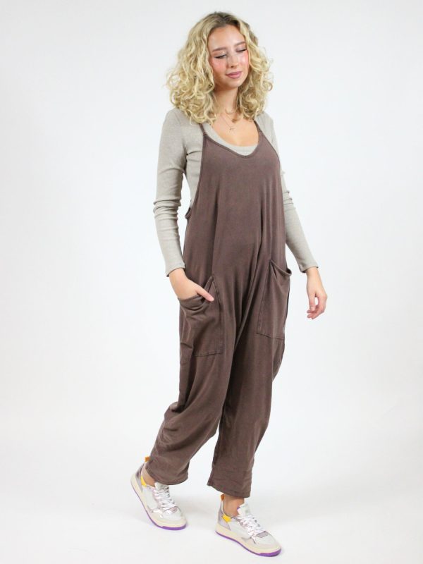 Free People Hot Shot Onesie: Dark Espresso Supply