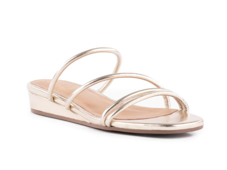 Rock Metallic Leather Flat Sandal For Discount