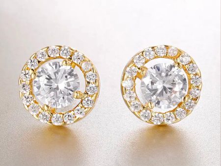 Classic Stud Gold Diamond Earrings Discount