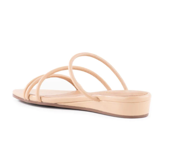 Rock Nude Leather Flat Sandal Online