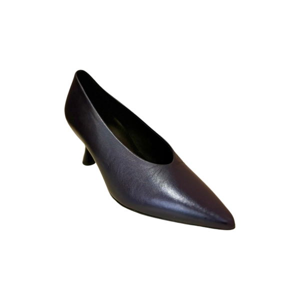 106001 Petrol Sculptured Heel Pump For Discount