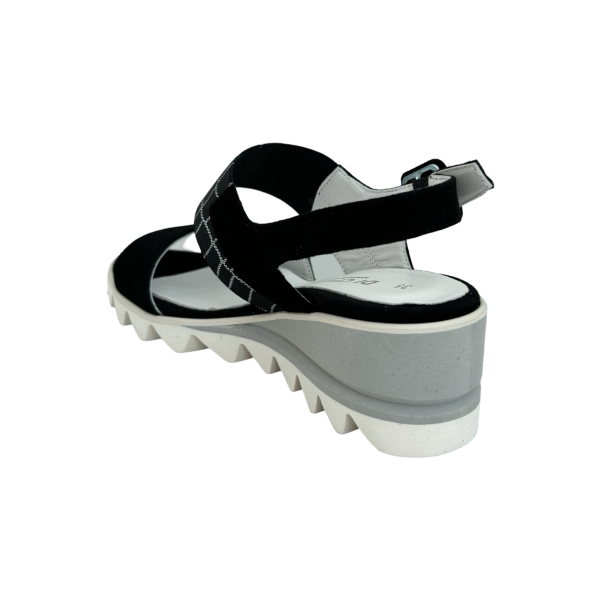 10849 Black Wedge Sandal on Sale