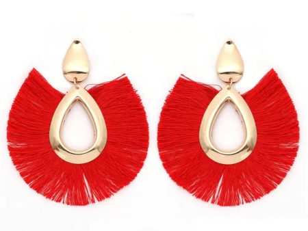 Flair Hoop Red Earrings on Sale