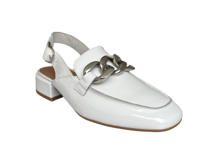 Vabor White Patent Sling Back Hot on Sale