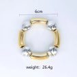 Metallic Glossy Elastic Bracelet Gold Silver For Discount