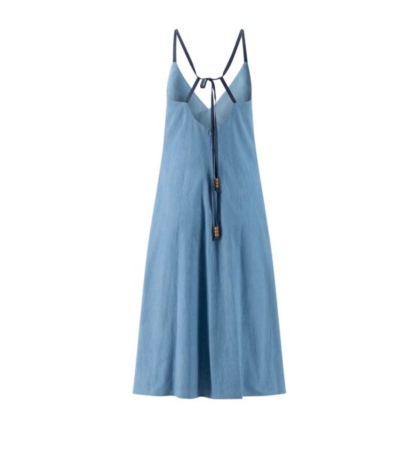 FP5185 Faded Denim Slip Dress For Sale