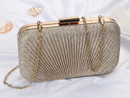 Vintage Clam Shell Gold Clutch Online Hot Sale