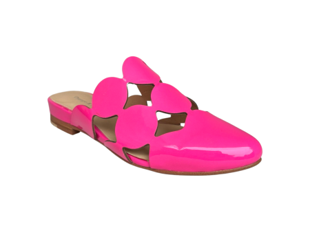 Forli Hot Pink Patent Flat Slide Sale