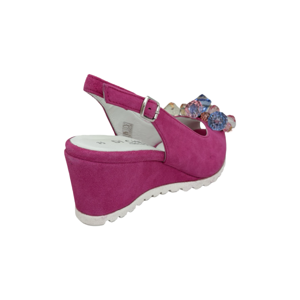 11025 Pink Jewel Wedge Sandal Online now