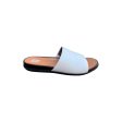 Gracie White Leather Pool Slide Sale