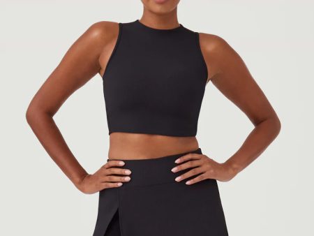 SPANX Contour Rib Mock Neck Crop Top Online now