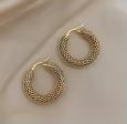 Gold Mesh Hoop Earrings Sale