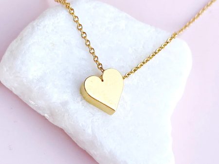 18  Gold Filled Tiny Mighty Heart of Gold Necklace on Sale