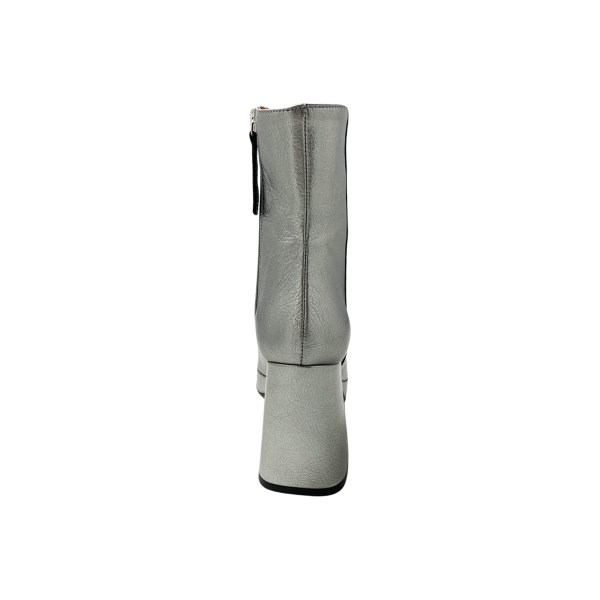 23568 Metallic Grey Platform Boot Supply