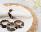 Round Horn Napkin Rings - Set of 4 Online Hot Sale