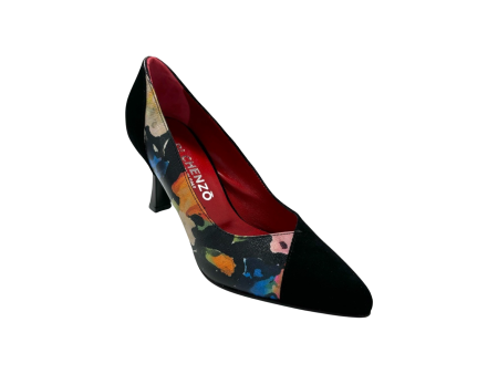 BU119 BlacK Floral Trinidad Pump Sale