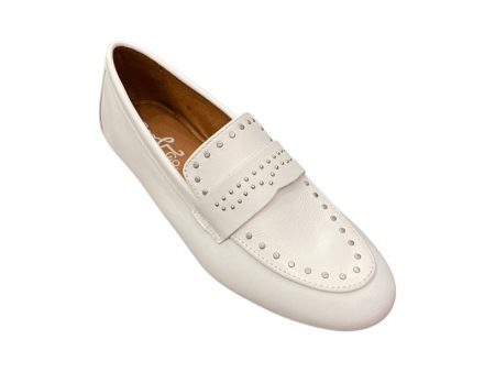 JOEY White Leather Loafer Sale