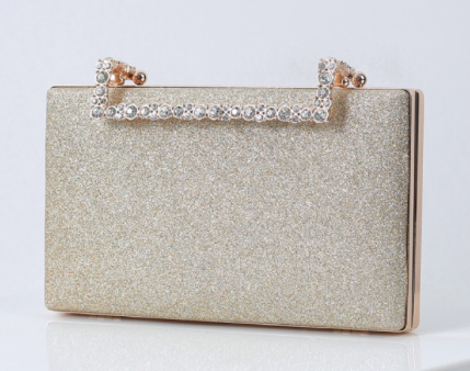 Diamond Party Gold Clutch Square Supply