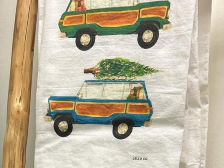 Jeep w  Tree Tea Towel Supply