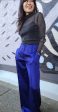 27491 Agatha Royal Blue Wide Leg Trouser Hot on Sale