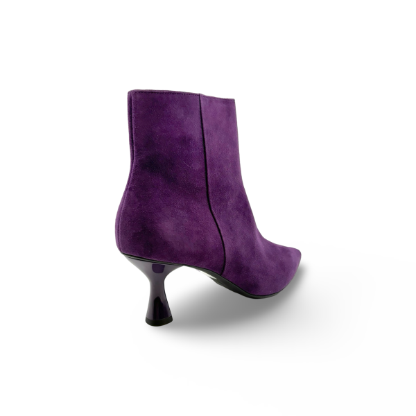 106502 Charlene Purple Ankle Boot Kitten Heel Supply