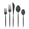 Dark Stainless Steel Flatware, Black - Set Of 5 Hot on Sale