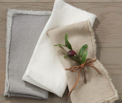 Fringed Washed Napkin For Discount