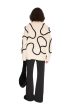 Leith Squiggle Knit Sweater - Cream Black Discount