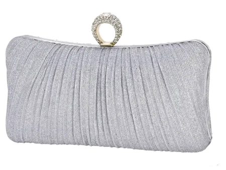 20239-Finger Ring Silver Clutch on Sale