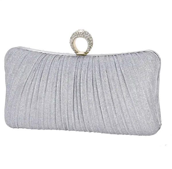 20239-Finger Ring Silver Clutch on Sale