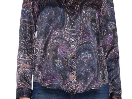 Tyler Silk Blouse - Plum Paisley Hot on Sale