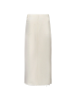 Midaxi Skirt Angled Seam Raw After - Ecru Online Sale