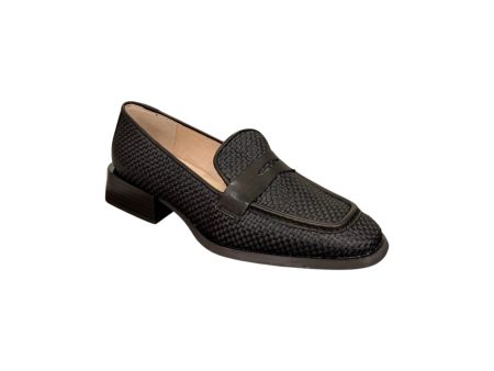 C6811 Raffia Black Loafer on Sale