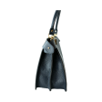 FH47852 Navy Double Lock Leather Bag Online