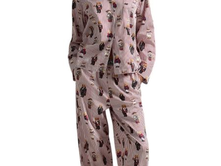 Polo Bear Cotton Long-Sleeve Pajama Set - Red Bear Online Sale