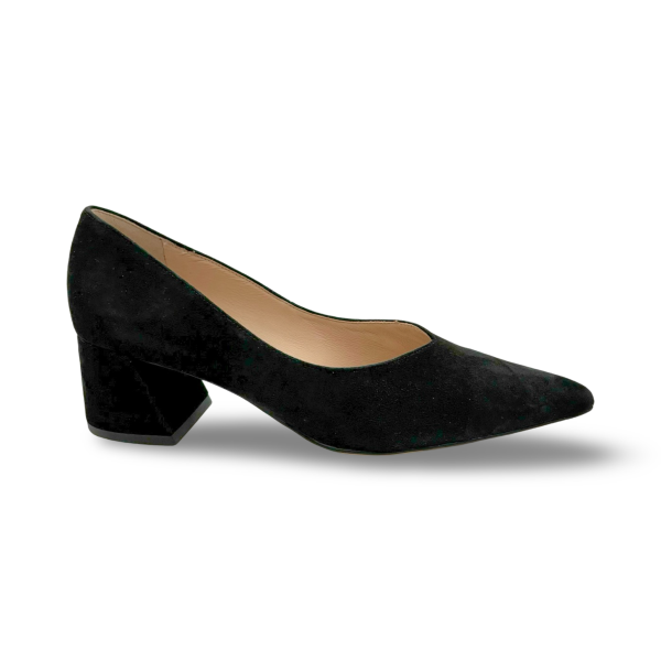 104502 Kim Black Suede Pump Hot on Sale