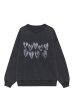 Spencer Sweatshirt Hearts - Washed Black Hot on Sale