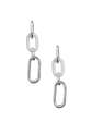 Pave Link Earring - Silver Online Sale