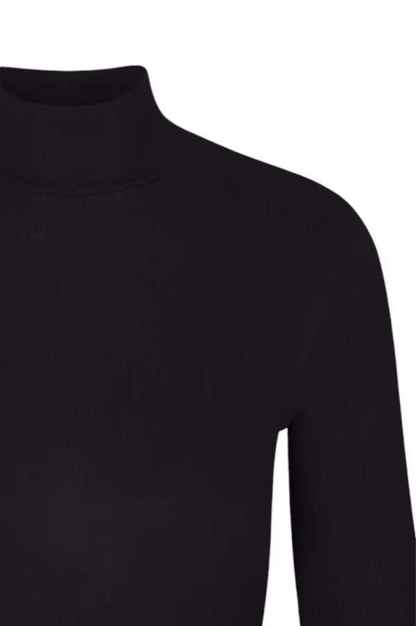 Rib Turtleneck - Black Discount