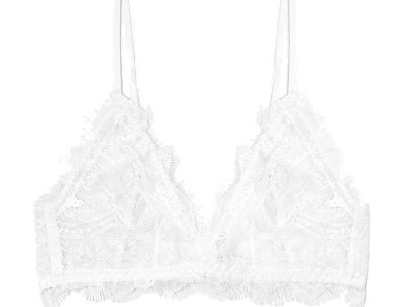 Lace Bra With Trim - Ivory on Sale