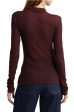 Mesh Lace Turtleneck - Deep Burgundy Discount